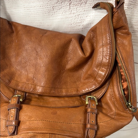 Anthropologie tan brown Leather Crossbody Bag Sabina New York Leather Crossbody - Picture 8 of 16